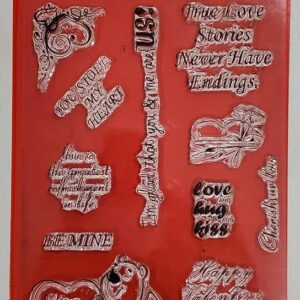 Clear Love Rubber Stamp Craft Size 104 mm x 150 mm