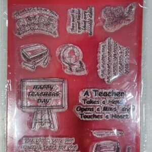 Clear Teacher's Day Rubber Stamp Craft Size 104 mm x 150 mm